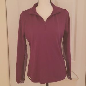 Peter Millar Purple Mesh Quarter Zip Jacket